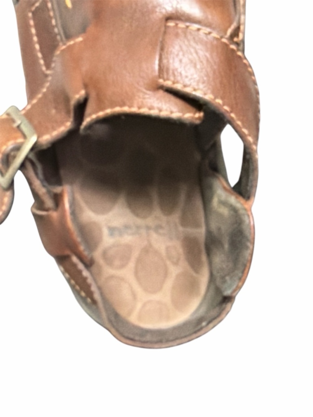 Merrell New Delhi Mens 9 Brown Leather Open Toe Fisherman Sandals - Picture 8 of 10